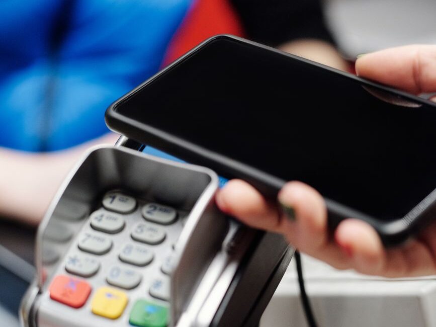 making a payment with a smartphone